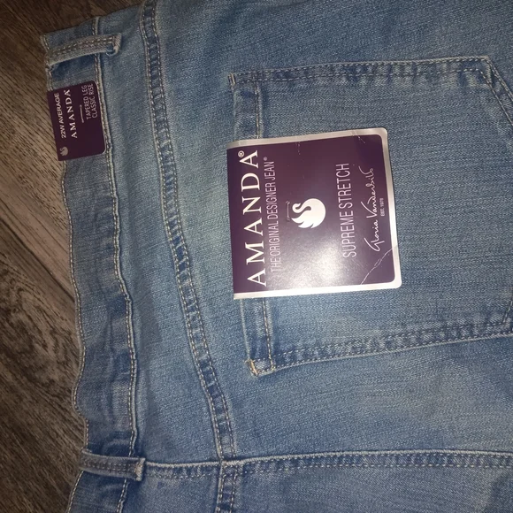 Gloria Vanderbilt Blue Relaxed Jeans Classic Style - Picture 5 of 7